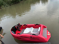 Vitesse rapide Aqua Go Kart Mini Jet Ski bateau à pédales en fibre de verre Durable pour rivière mer eau course bateau électrique-Go Karting Mini Jet