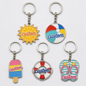 Porte-clés personnalisés de haute qualité pour enfants, motifs estivaux mignons, souvenirs de vacances pour enfants, vente en gros - Product Image 1