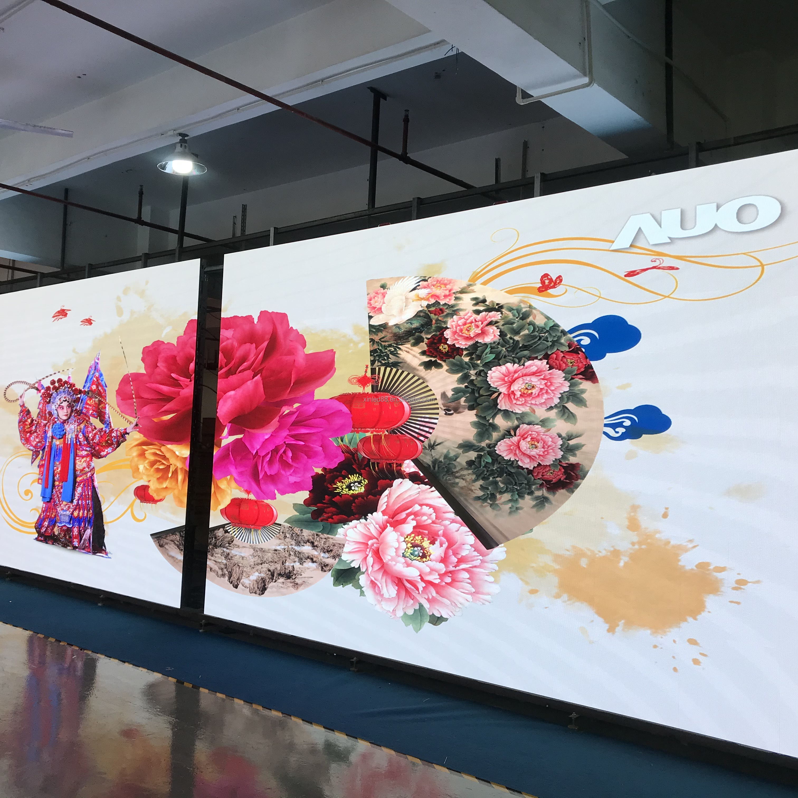 High brightness 500*500mm 500*1000mm die casting aluminum indoor outdoor p3.91 p4.81 video hd wall led screen display
