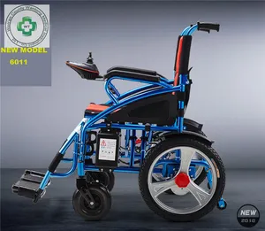 모조리 의자 바퀴 성인-Handbrakes를 가진 경량 수송 휠체어, 성인을 위한 접히는 수송 의자에는 파란 16 인치 바퀴가 있습니다