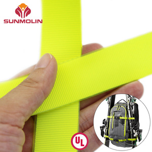Tùy chỉnh huỳnh quang màu xanh lá cây 25 mm rộng <span class=keywords><strong>Nylon</strong></span> <span class=keywords><strong>Webbing</strong></span> với TPU lớp phủ mịn màng và không thấm nước - Product Image 1