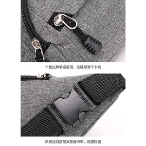 Nylon Waist Bag 28x14x10 Cm Multi Layer Outdoor Sports Running Fitness Crossbody Chest Pack Solid Color Durable - Product Image 1