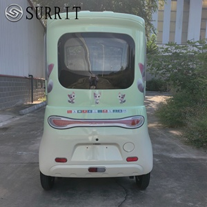 Tricycle électrique SURRIT à cabine fermée, 2 places, 48V 501-800W, trike pour adultes, vert menthe avec décorations de dessins animés - Product Image 3