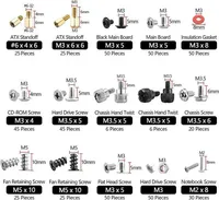 Kit de vis pour PC 502 pièces : entretoises pour carte mère, vis pour boîtier d'ordinateur pour disque dur, ventilateur, GPU, ATX, bricolage et réparation