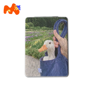 Women's Retro Fashion Customizable Makeup Mirror Alloy Glass Company Logo Sublimation Retro Collection Promotional Metal Crafts