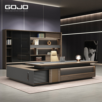 Bureau de direction en forme de L moderne et luxueux avec table d'appoint, nouveau modèle, bureau et table de direction en bois massif