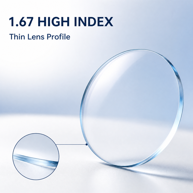 1.67 Blue Light Blocking Lens Clear Optical Lenses SHMC X4 LRB Anti Reflective Eyeglasses Lens for Digital Screen Work Bulk