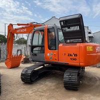 Excavadora Hitachi ZX130 de Alta Calidad, Retroexcavadora con Motor Hidráulico Isuzu, Caja de Cambios, Bomba, Rodamientos, Motor, 13 Toneladas, Buen Estado