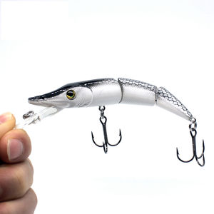 AOCLU appât dur coulant Wobbler 105mm 17.4g articulé brochet forme méné profondeur 0.5-1.8m <span class=keywords><strong>leurre</strong></span> de pêche VMC crochets grand combattant - Product Image 1