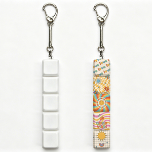 Nouveau porte-clés anti-stress à clavier sublimable, bouton de décompression DIY pour le bureau, cadeau idéal - Product Image 3
