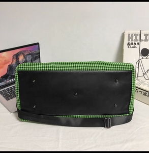 Venta al por mayor de punto de pata de gallo de la red personalidad negro <span class=keywords><strong>verde</strong></span> de moda duradera de fin de semana <span class=keywords><strong>deporte</strong></span> gimnasio bolso, bolso <span class=keywords><strong>bolsa</strong></span> de viaje - Product Image 6