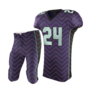 Uniforme de football américain personnalisé par sublimation, motif chevron, polyester respirant, adulte, logo personnalisé, OEM ODM - Product Image 1