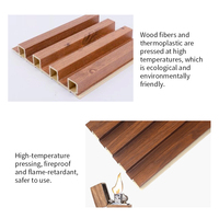 Productos WPC de lujo de alta calidad compuesto impermeable chapa de madera Interior estriado interior WPC Panel de pared tableros de hojas