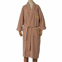 Peignoir léger en tissu gaufré pour hôtel et spa, avec col kimono, vêtements de nuit pour femmes, lavable en machine, idéal pour les voyages et toutes les saisons