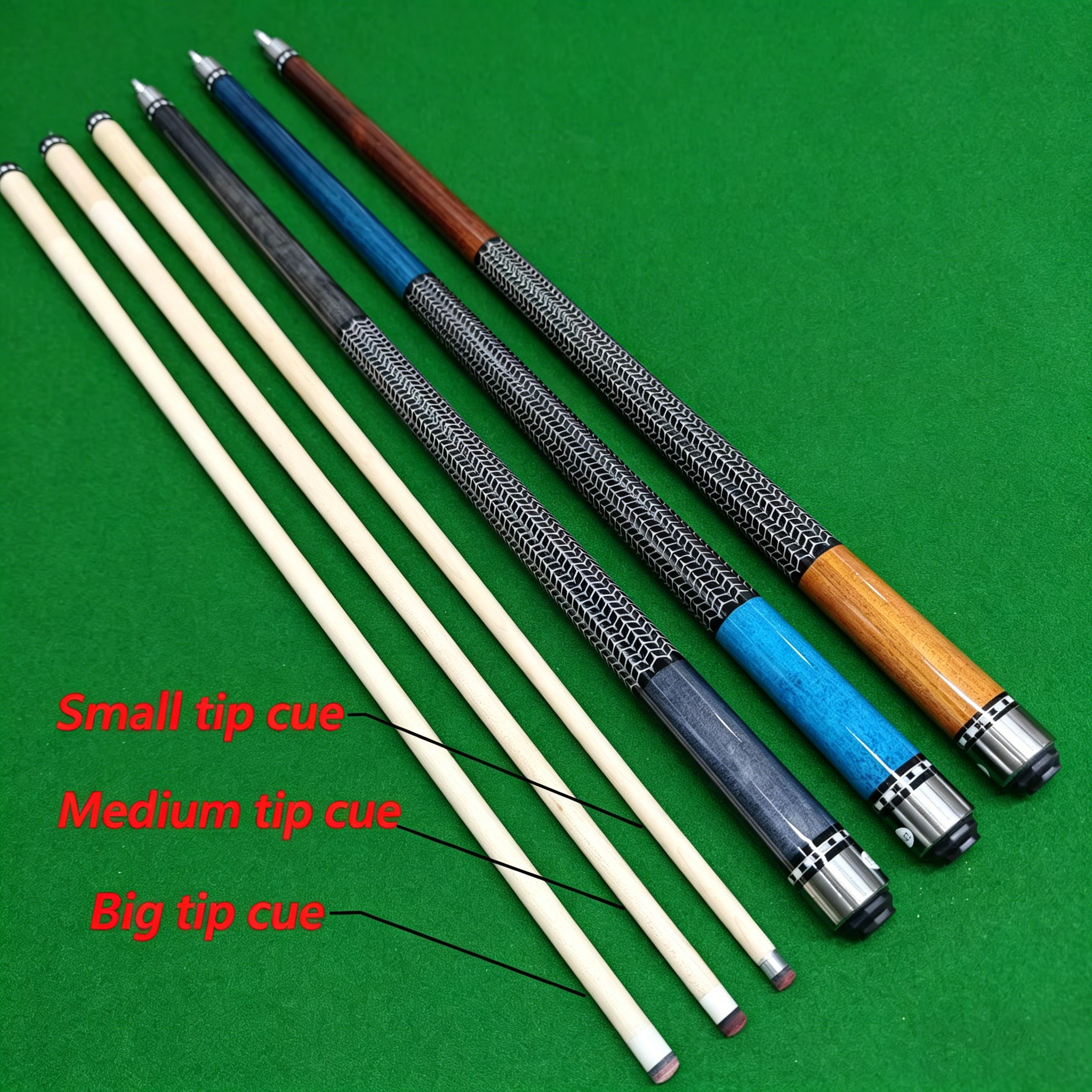 Taco de billar colorido.