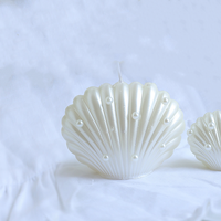 Bougie parfumée en cire de soja en forme de coquille de perle, faite à la main, écologique, sans fumée, pour Diwali, Ramadan, mariage, anniversaire, bars, décoration de la maison
