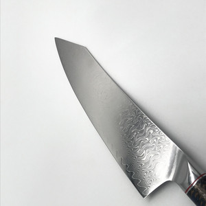 Cuchillo de chef de acero damasco, exquisito patrón de flores de pino, mango de resina - Product Image 2