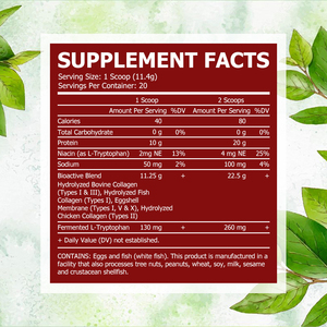 Poudre de collagène multi-sources pour la santé des cheveux, de la peau, des ongles, des articulations et des os, contenant du collagène bovin hydrolysé, fabriquée par un fournisseur OEM. - Product Image 1