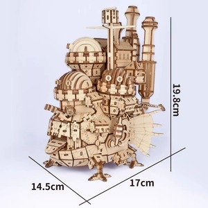 Puzzle <span class=keywords><strong>en</strong></span> <span class=keywords><strong>bois</strong></span> 3D Château mobile Modèle d'assemblage <span class=keywords><strong>en</strong></span> <span class=keywords><strong>bois</strong></span> Blocs de construction Jouet Figurine d'anime Ornement Puzzle 3D - Product Image 5