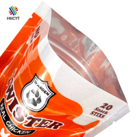 Bolsa de Mylar personalizada de alta calidad mate con ventana, bolsa con cremallera de pie para perro, gato, pollo, golosinas, bolsa de embalaje para aperitivos
