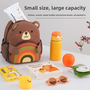 Mochila Unissex para Jardim de Infância Idades de 3 a 6 Anos Estampa de Animais <span class=keywords><strong>Mini</strong></span> Princesa Fofa Respirável Leve em Neoprene com Zíper - Product Image 3