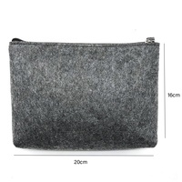 Promotion microfibre crayon sac Portable feutre cosmétique sac de rangement organisateur de voyage cosmétique feutre maquillage sac avec Logo personnalisé