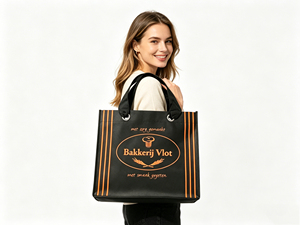 Sacs de courses écologiques réutilisables en non-tissé, sacs d'épicerie personnalisés, sacs promotionnels en tissu recyclable, vente en gros - Product Image 6