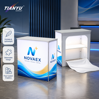 Comptoir d'accueil lumineux TIANYU Premium, professionnel, moderne, créatif, durable et innovant