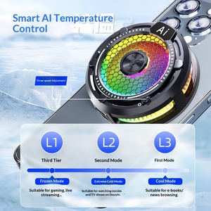 מצנן טלפון נייד חדש מדגם U--Jet F47 עם בקרת טמפרטורה מבוססת בינה מלאכותית, תאורת RGB, צג דיגיטלי נייד למשחקים - Product Image 3