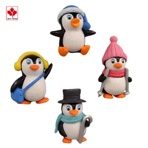 Kerajinan Tangan Resin kustom magnet hewan 3D magnet kulkas Penguin tiang selatan untuk suvenir