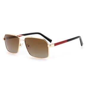 กรอบแว่นตาโลหะคุณภาพสูงแบบสองบริดจ์ทรงสี่เหลี่ยม แว่นกันแดดโลหะ - Product Image 3