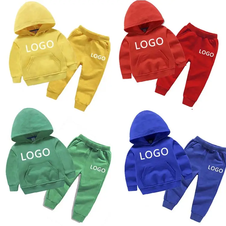 Conyson Colorful Children Clothes Autumn Long Sleeve Cotton Hooded Pullover Kids Outfits Tracksuit Wears Toddler Boy Sweatsuit