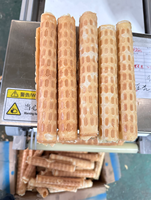Machine à rouleaux automatique à forme réglable pour gaufrettes, cuchuflis, barquillos et rouleaux de poulet