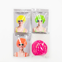 YACHEN 70s 80s 90s Costume de fête coloré moelleux néon fête Clown perruque pour hommes femmes Mardi Gras Costume Party Favors