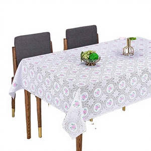 <span class=keywords><strong>Tovaglia</strong></span> Moderna BOEN in PVC con Stampa Floreale in Pizzo, Personalizzabile, Impermeabile e Antiolio per Casa, Feste e Ristoranti - Product Image 4