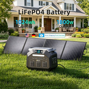 Générateur solaire portable à onde sinusoïdale German Spot 1024wh pour camping, alimenté par batterie LiFePO4, 1800w, pour véhicules électriques, avec panneau solaire - Product Image 1