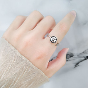 Vintage Style Rotating Sun And Moon Open <b>Rings</b> Copper Rhodium Plated <b>Stress</b> Relief Jewelry With Custom Logo - Product Image 2