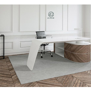Mobilier de bureau à surface <span class=keywords><strong>solide</strong></span> bureau de PDG blanc moderne table de bureau design moderne pour bureau à domicile - Product Image 3