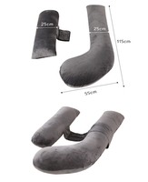 Oreiller de grossesse en forme de H extra doux et amovible avec rembourrage en coton PP 7D, soutien complet du corps, oreiller de repos multifonctionnel pour la maternité