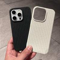Coque de téléphone portable en TPU souple à motif tressé couleur bonbon pour iPhone 17 16 15 14 Pro Max Plus Design Classique
