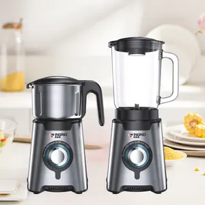 600W Elektrische Standaard Blender Met Variabele Snelheid 2 In 1 Tafel Blenders Ijs Smoothie Maker Met Roestvrijstalen Grinder Cup