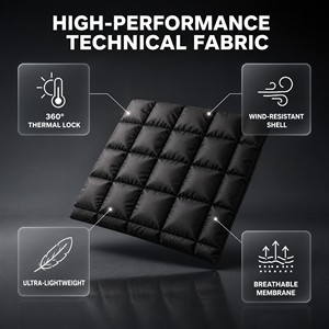 <span class=keywords><strong>Tessuto</strong></span> Premium in Poliestere per Cappotti Invernali, <span class=keywords><strong>Tessuto</strong></span> a Quadri Senza Cuciture Antivento e Impermeabile per Parka, Vendita all'Ingrosso - Product Image 3