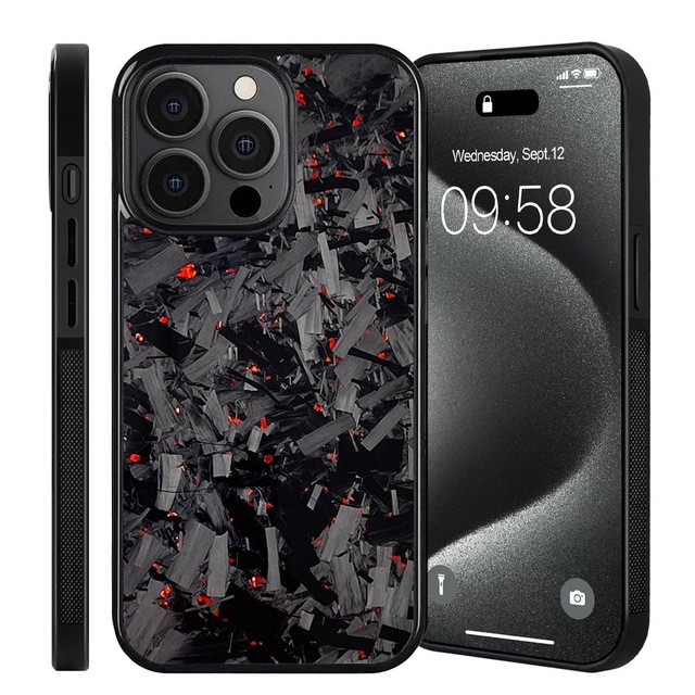 Pure Real Carbon Fiber TPU Case Custom Logo Private Mold Designer Phone Case for iPhone 17 16 15 14 13 Air Pro Max