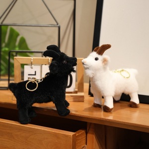 JIALEDI Animal en peluche de chèvre noir/blanc personnalisé réaliste mouton jouet en peluche PP coton de remplissage pour enfants ferme décor cadeaux - Product Image 6