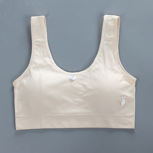 Ropa Interior para Niñas YCH, Tirantes Anchos, Sin Costuras, Tejido Elástico, Transpirable, para Estudiantes en Periodo <span class=keywords><strong>de</strong></span> <span class=keywords><strong>Pubertad</strong></span>, Talla Grande, Sujetador <span class=keywords><strong>de</strong></span> Algodón y Viscosa - Product Image 5