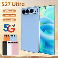 Smartphone S27 Ultra 5G Android 15 Écran LCD 7,3 Pouces 16 Go de RAM 1 To de Stockage Appareil Photo 108 MP Batterie 8800 mAh Double SIM