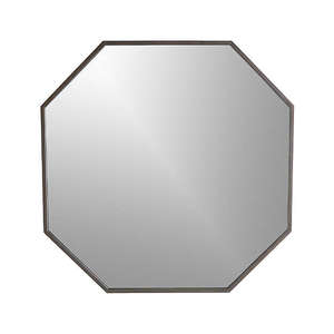 <span class=keywords><strong>Espejo</strong></span> <span class=keywords><strong>octagonal</strong></span> geométrico negro con marco de Metal montado en la pared moderno - Product Image 1