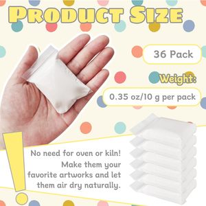 Arcilla Seca al Aire para Niños, Arcilla Superligera para Manualidades, Slime Educativo de PVA con Mini Bolsa de Regalo para Niños, 36 Colores - Product Image 2