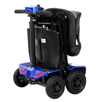Scooter Eléctrico Portátil de 4 Ruedas para Personas Mayores, Plegable Automáticamente, Compacto, Ideal para Viajes