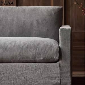 As Is Well Known Linen <b>Sofa</b> Chair Removable <b>Cover</b> Straight Design <b>For</b> Living Room Small Space - Product Image 3